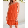 image:imageZESICA Womens 2026 Summer Boho Sleeveless Ruffle Mini DressOrange