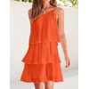 image:imageZESICA Womens 2026 Summer Boho Sleeveless Ruffle Mini DressOrange