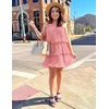 image:imageZESICA Womens 2026 Summer Boho Sleeveless Ruffle Mini DressPink