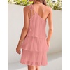 image:imageZESICA Womens 2026 Summer Boho Sleeveless Ruffle Mini DressPink