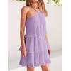 image:imageZESICA Womens 2026 Summer Boho Sleeveless Ruffle Mini DressPurple