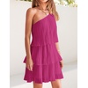 image:imageZESICA Womens 2026 Summer Boho Sleeveless Ruffle Mini DressRose