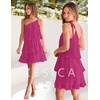 image:imageZESICA Womens 2026 Summer Boho Sleeveless Ruffle Mini DressRose