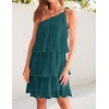 image:imageZESICA Womens 2026 Summer Boho Sleeveless Ruffle Mini DressTeal