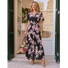 image:imageZESICA Womens 2026 Summer Floral Boho A Line Maxi DressesBlack