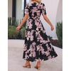 image:imageZESICA Womens 2026 Summer Floral Boho A Line Maxi DressesBlack
