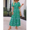image:imageZESICA Womens 2026 Summer Floral Boho A Line Maxi DressesFloralgreen