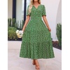 image:imageZESICA Womens 2026 Summer Floral Boho A Line Maxi DressesGreen