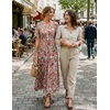 image:imageZESICA Womens 2026 Summer Floral Boho A Line Maxi DressesGreybrown