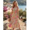 image:imageZESICA Womens 2026 Summer Floral Boho A Line Maxi DressesGreygreen
