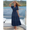image:imageZESICA Womens 2026 Summer Floral Boho A Line Maxi DressesNavy