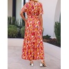 image:imageZESICA Womens 2026 Summer Floral Boho A Line Maxi DressesOrange
