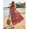 image:imageZESICA Womens 2026 Summer Floral Boho A Line Maxi DressesOrangered