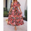 image:imageZESICA Womens 2026 Summer Floral Boho A Line Maxi DressesOrangered