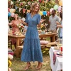 image:imageZESICA Womens 2026 Summer Floral Boho A Line Maxi DressesPeacockblue