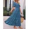 image:imageZESICA Womens 2026 Summer Floral Boho A Line Maxi DressesPeacockblue