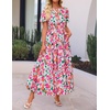 image:imageZESICA Womens 2026 Summer Floral Boho A Line Maxi DressesPink