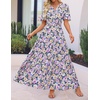 image:imageZESICA Womens 2026 Summer Floral Boho A Line Maxi DressesPurple