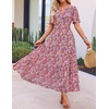 image:imageZESICA Womens 2026 Summer Floral Boho A Line Maxi DressesRed