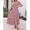 image:imageZESICA Womens 2026 Summer Floral Boho A Line Maxi DressesRed