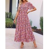 image:imageZESICA Womens 2026 Summer Floral Boho A Line Maxi DressesRed