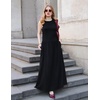 image:imageZESICA Womens 2026 Summer Sleeveless Pleated Maxi DressBlack