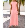 image:imageZESICA Womens 2026 Summer Sleeveless Pleated Maxi DressPink