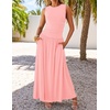 image:imageZESICA Womens 2026 Summer Sleeveless Pleated Maxi DressPink