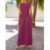 image:imageZESICA Womens 2026 Summer Sleeveless Pleated Maxi DressPlum