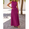image:imageZESICA Womens 2026 Summer Sleeveless Pleated Maxi DressPlum