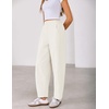 image:imageZESICA Womens Barrel Travel Pants with PocketsIvory