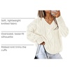 image:imageZESICA Womens Cable Knit Long Sleeve Oversized Sweaters Fall Pullover TopsApricot