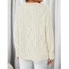 image:imageZESICA Womens Cable Knit Long Sleeve Oversized Sweaters Fall Pullover TopsApricot