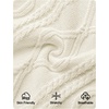 image:imageZESICA Womens Cable Knit Long Sleeve Oversized Sweaters Fall Pullover TopsApricot