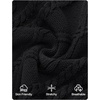image:imageZESICA Womens Cable Knit Long Sleeve Oversized Sweaters Fall Pullover TopsBlack