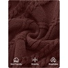 image:imageZESICA Womens Cable Knit Long Sleeve Oversized Sweaters Fall Pullover TopsBrown