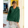 image:imageZESICA Womens Cable Knit Long Sleeve Oversized Sweaters Fall Pullover TopsDarkgreen