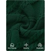 image:imageZESICA Womens Cable Knit Long Sleeve Oversized Sweaters Fall Pullover TopsDarkgreen