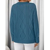 image:imageZESICA Womens Cable Knit Long Sleeve Oversized Sweaters Fall Pullover TopsDustyblue