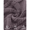 image:imageZESICA Womens Cable Knit Long Sleeve Oversized Sweaters Fall Pullover TopsPurple