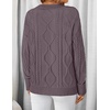 image:imageZESICA Womens Cable Knit Long Sleeve Oversized Sweaters Fall Pullover TopsPurple
