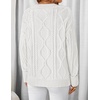 image:imageZESICA Womens Cable Knit Long Sleeve Oversized Sweaters Fall Pullover TopsWhite