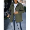 image:imageZESICA Womens Casual Long Sleeve Button Down Loose Shacket Jacket CoatArmygreen