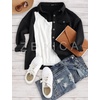 image:imageZESICA Womens Casual Long Sleeve Button Down Loose Shacket Jacket CoatBlack