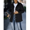 image:imageZESICA Womens Casual Long Sleeve Button Down Loose Shacket Jacket CoatBlack