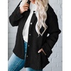 image:imageZESICA Womens Casual Long Sleeve Button Down Loose Shacket Jacket CoatBlack
