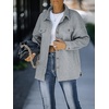 image:imageZESICA Womens Casual Long Sleeve Button Down Loose Shacket Jacket CoatLightgrey