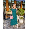 image:imageZESICA Womens Casual Summer 2026 Short Sleeve Maxi DressAqua