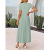 image:imageZESICA Womens Casual Summer 2026 Short Sleeve Maxi DressGreen
