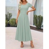 image:imageZESICA Womens Casual Summer 2026 Short Sleeve Maxi DressGreen